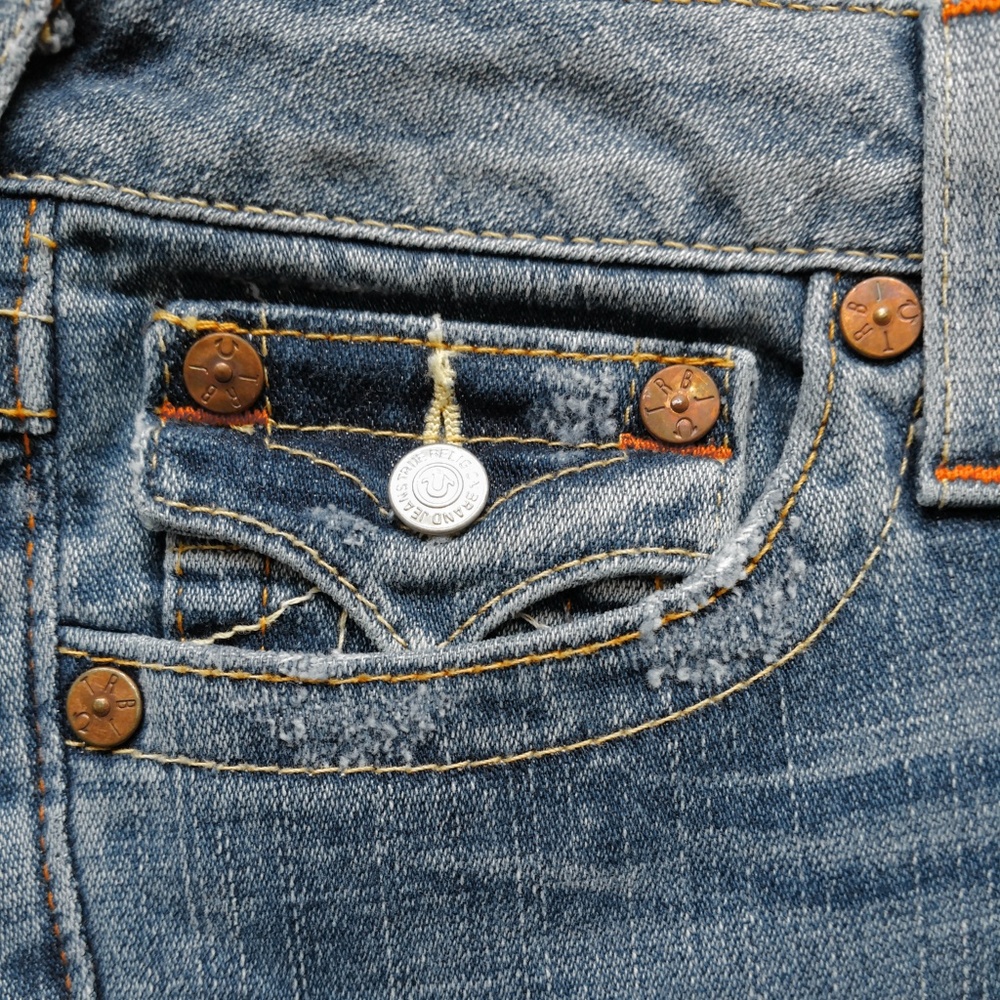 TRUE RELIGION Joey Twisted Seam Flare Jeans 28 - Picture 6 of 7